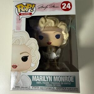Funko Pop! Icons Marilyn Monroe Figure - White and Blonde